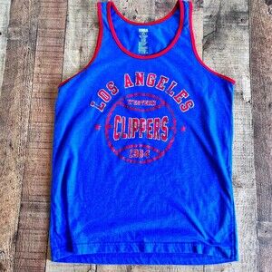 NBA LA Clippers Tank Top Blue Red Medium Basketball Sports Activewear
